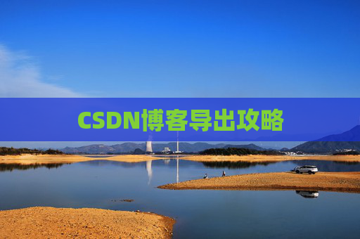 CSDN博客导出攻略